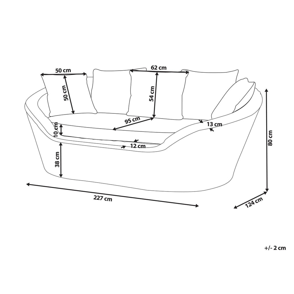 Natural Sofa for Boho Style Garden Made in Natural Rouse With Cava Cogs - Natural