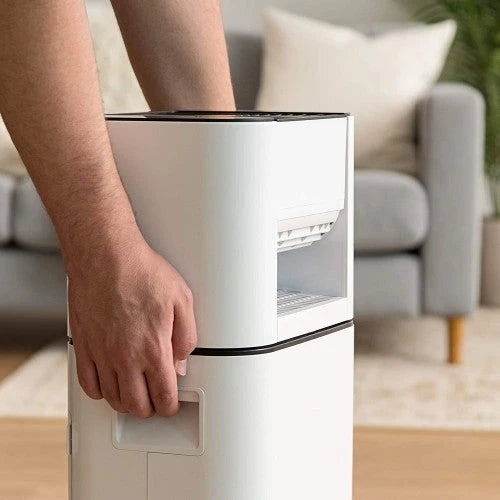 IRIS USA, Inc. DHM-DDC50 Dehumidifier with Circulator Fan, White