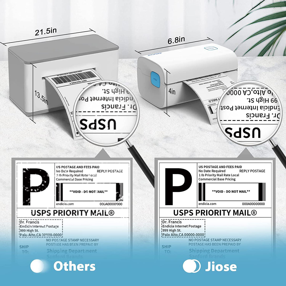 Jiose Shipping Tags Printer, Thermal Machine to Print Tags