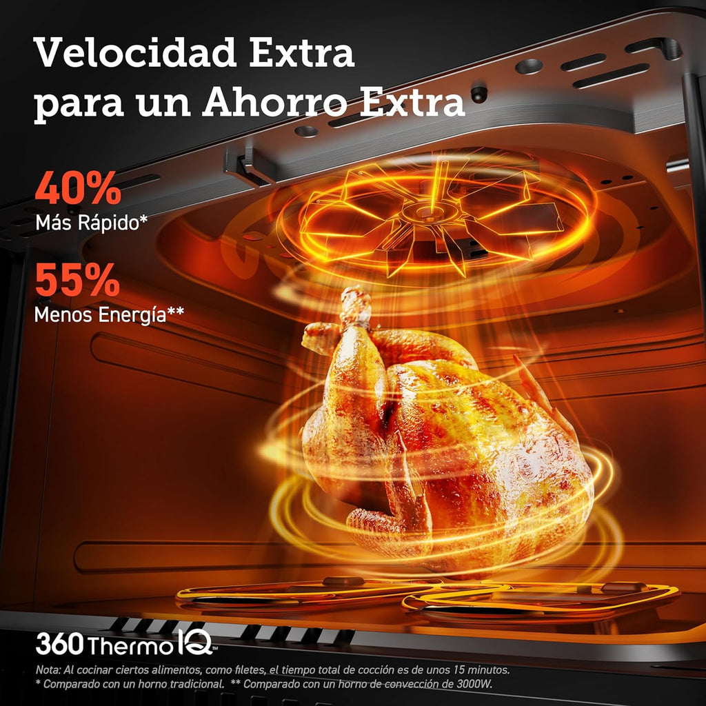 COSORI Intelligent Freidor Without Oil 6.4L, Air Freidor with Double Warming, Without Revolver or Preheat, with Recipes in Spanish and 12 Programs, Dark Gris, Model CAF-P583S