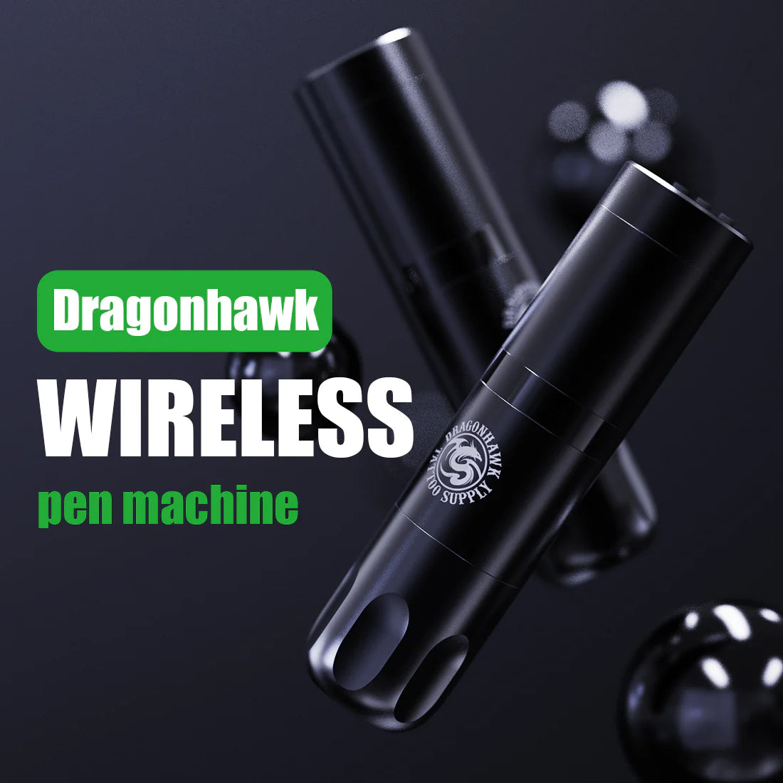 Dragonhawk X3 Wireless Tattage Machine with 2 Replacement Batteries