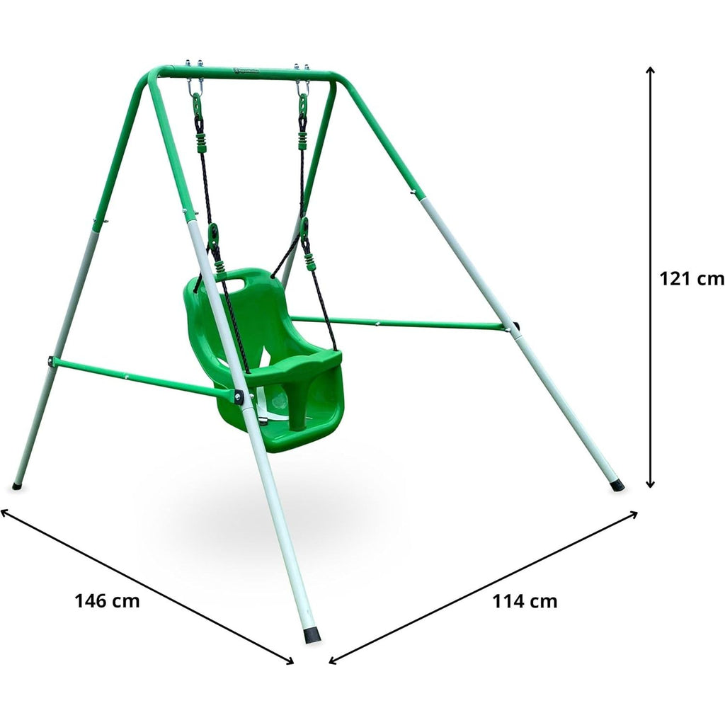 Baby swing + 6 months, 25 Kg Max, Baby swing for internal and external use, Adjustable height