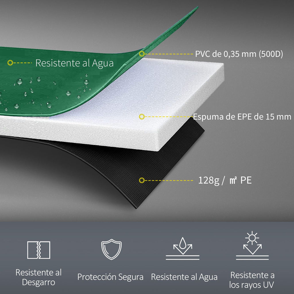 Covered Bore Bed Elastica Homcom Plastic Pe Ø366 Green