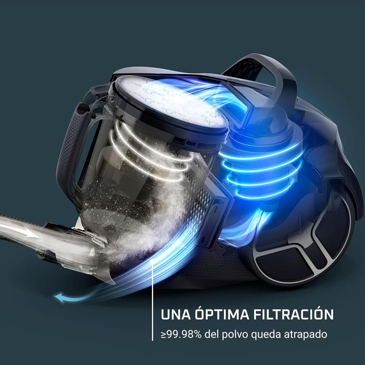 Rowenta Compact Power XXL Bag-free vacuum cleaner, 900W Energy-Efficient Motor, Advanced Cyclonic Filtration, 2.5L Large Extra Deposit, Compact, Classic Kit, RO4B23 Model