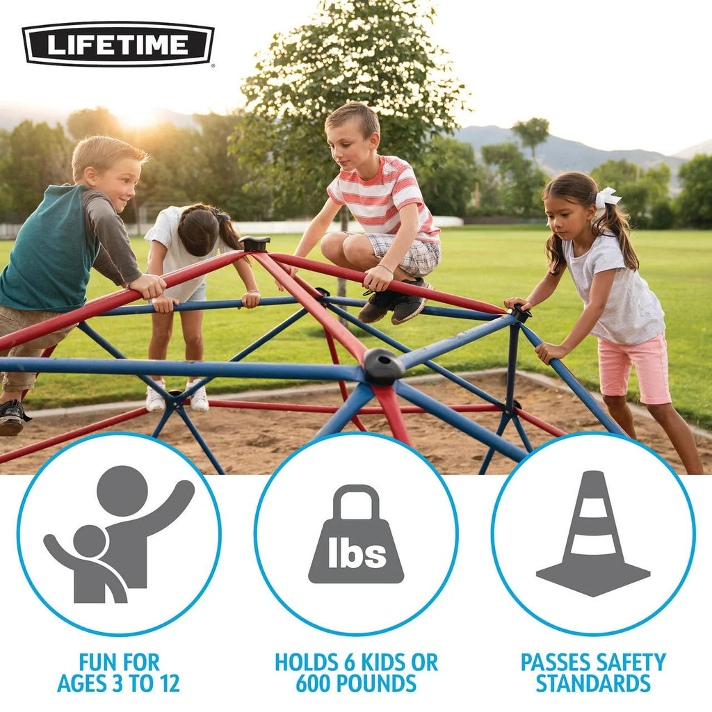Lifetime Dome for Children's Free Air Scaling, 5 feet High x 10 feet wide, red and blue (101301)