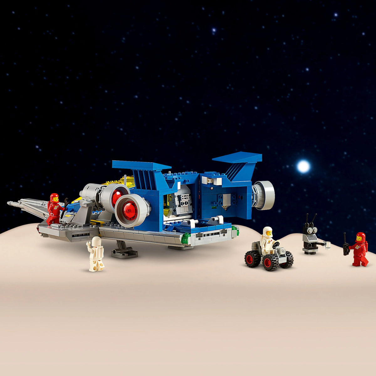 LEGO Icons Galactic Explorer 10497 - Collectible Edition of the 9th Anniversary, Classic Space Ship with Astronaut Figures, Adult Construction Set, Gift Idea for Space Fans