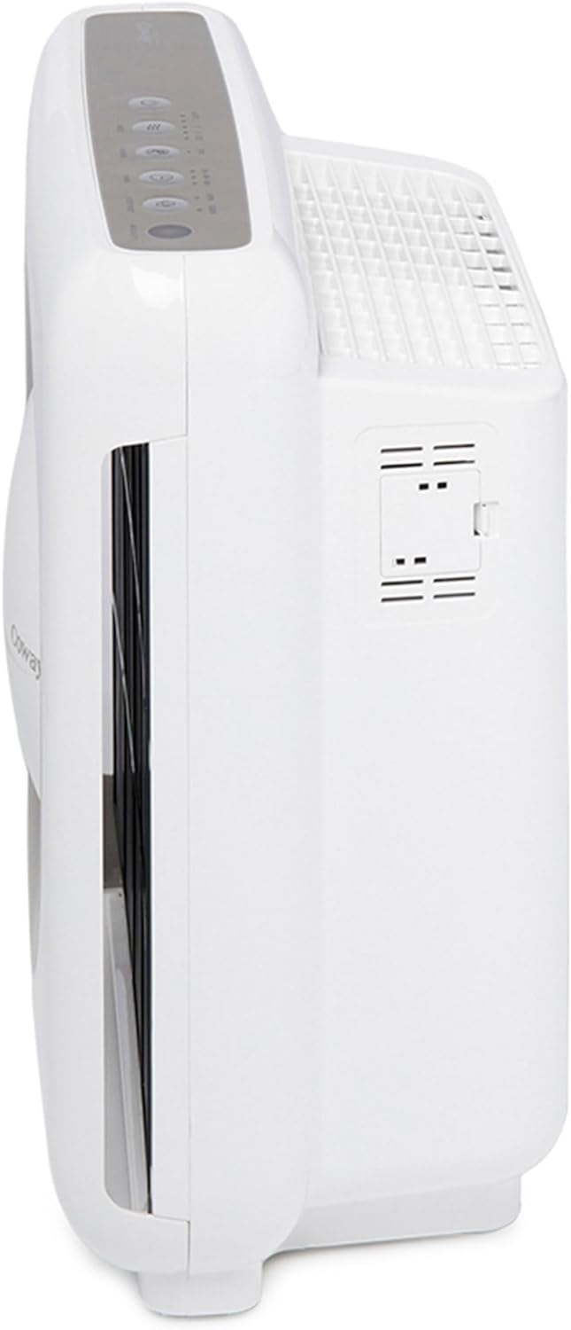 True HAPA Purifier with Air Quality Monitoring, Automatic Mode, Timer, Eco Filter and Mode Indicator, 16.8 x 18.3 x 9.7 inches, White