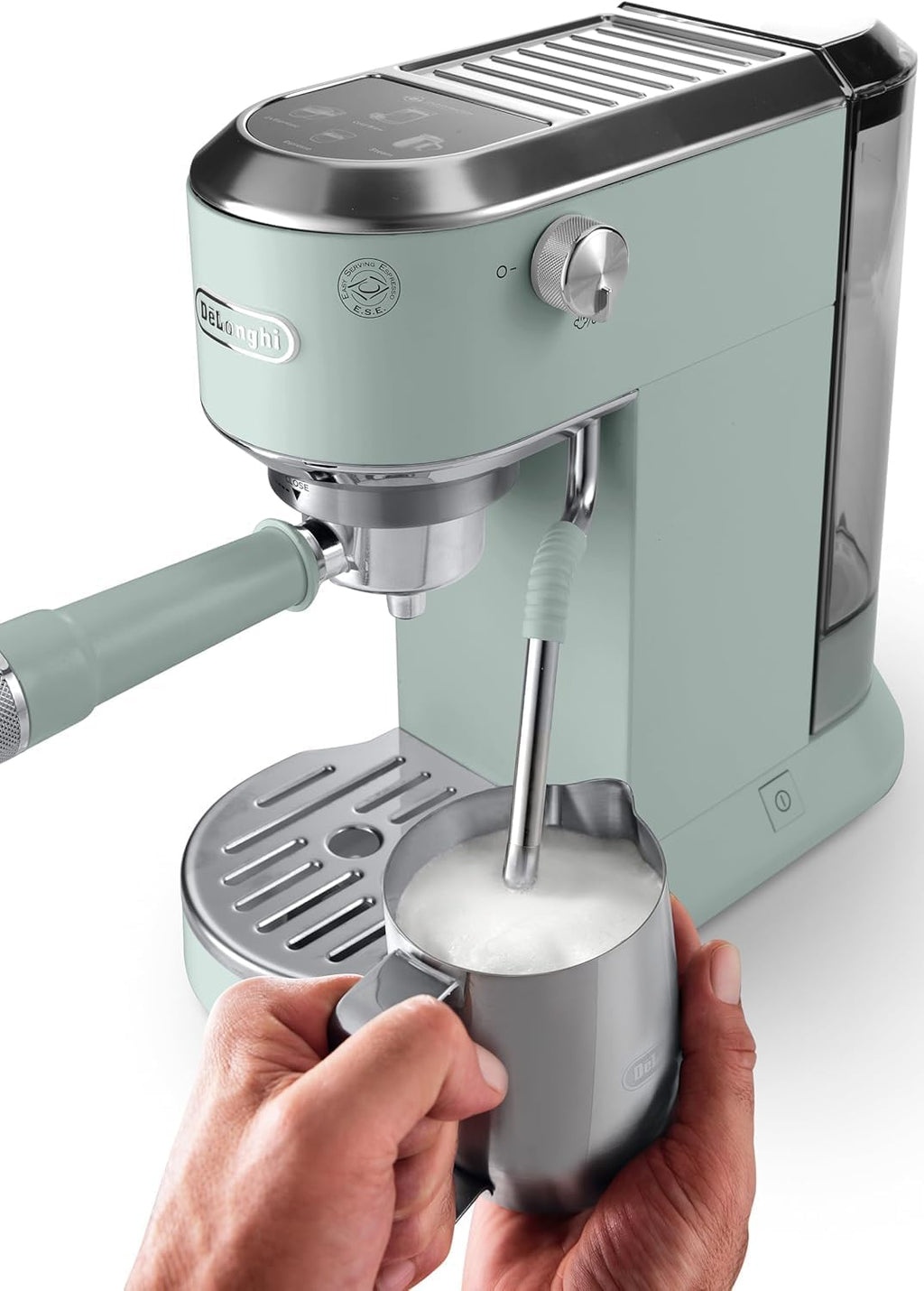 De 'Longhi Dedica - Inoxable Steel Pump Coffee Coffee Coffee Coffee, Espresso and Capuchino, 1.3 Litre Deposit, Antidote System, EC685.M Model, Metal Color