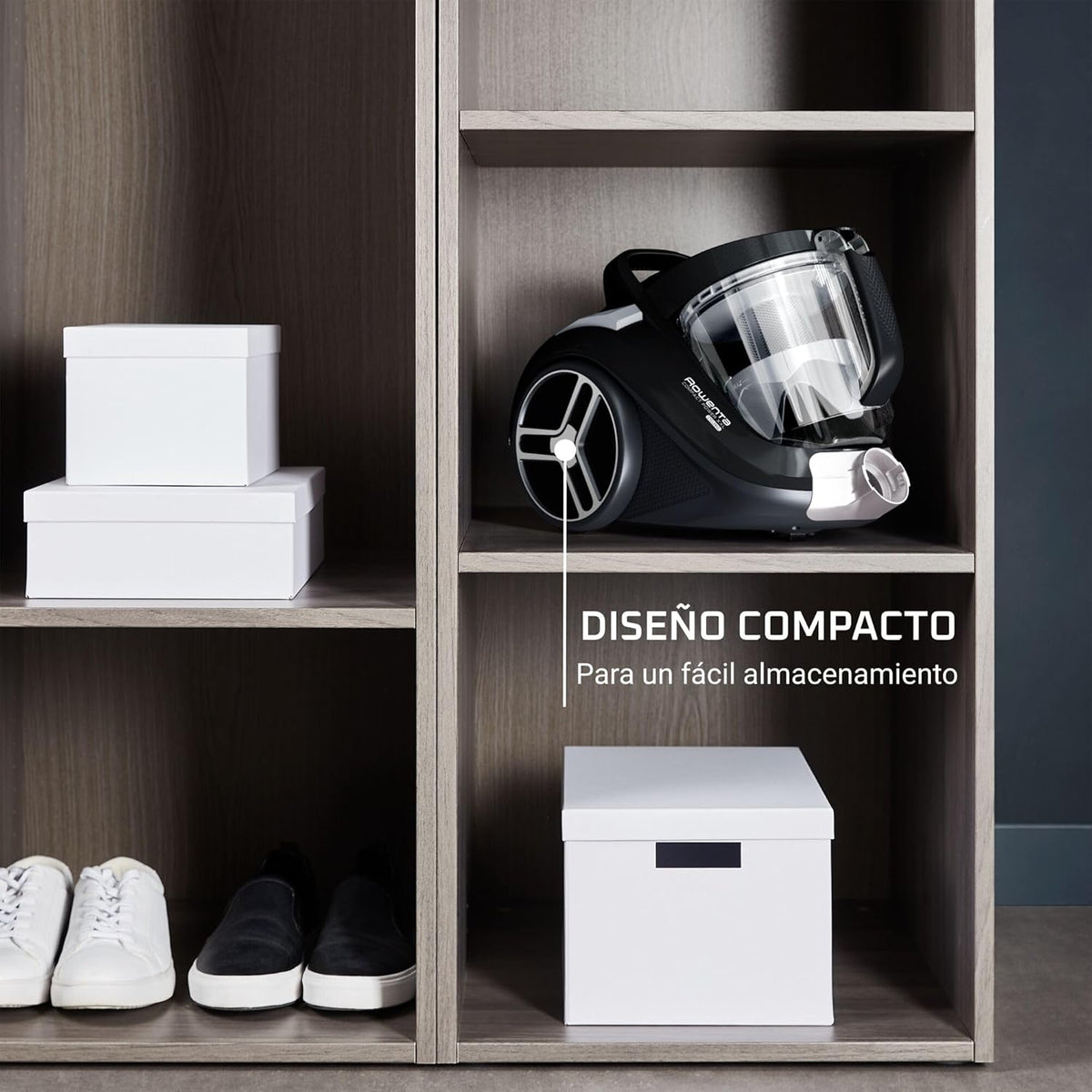 Rowenta Compact Power XXL Bag-free vacuum cleaner, 900W Energy-Efficient Motor, Advanced Cyclonic Filtration, 2.5L Large Extra Deposit, Compact, Classic Kit, RO4B23 Model