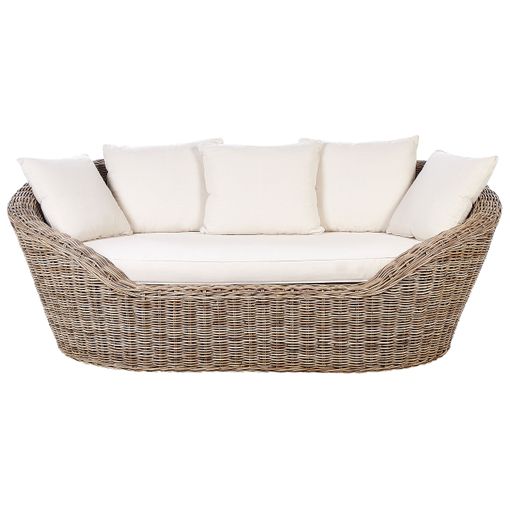 Natural Sofa for Boho Style Garden Made in Natural Rouse With Cava Cogs - Natural