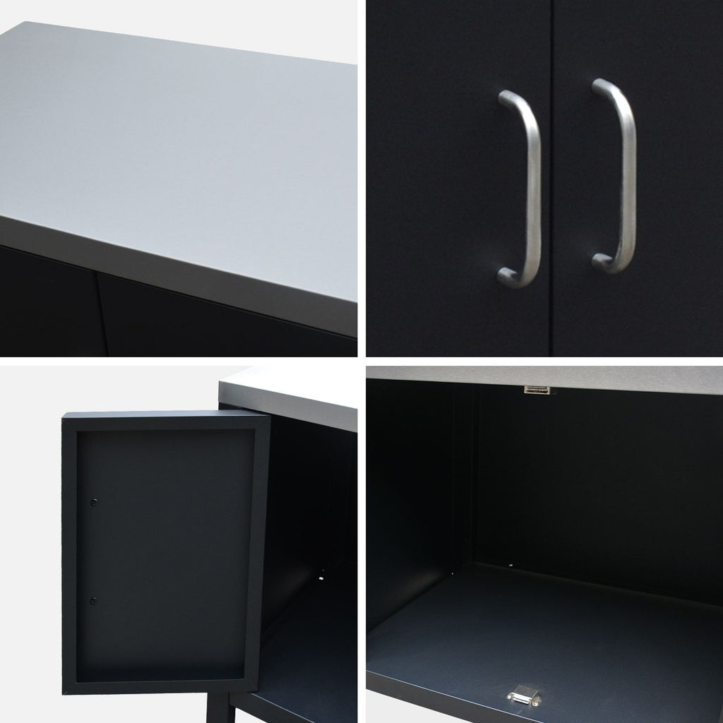 Outdoor Kitchen of Steel, 80cm, Black