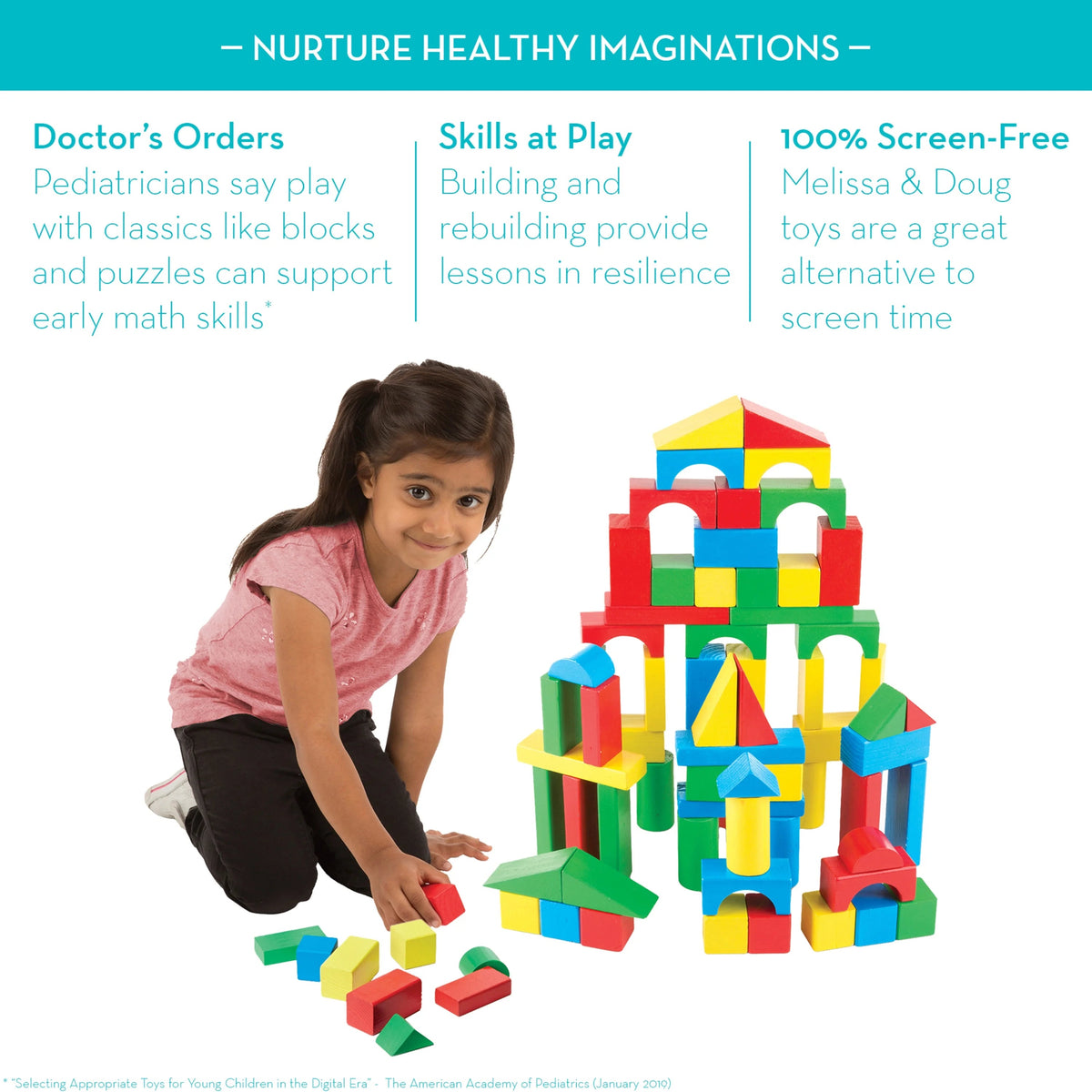 Melissa & Doug 100 Wood Blocks
