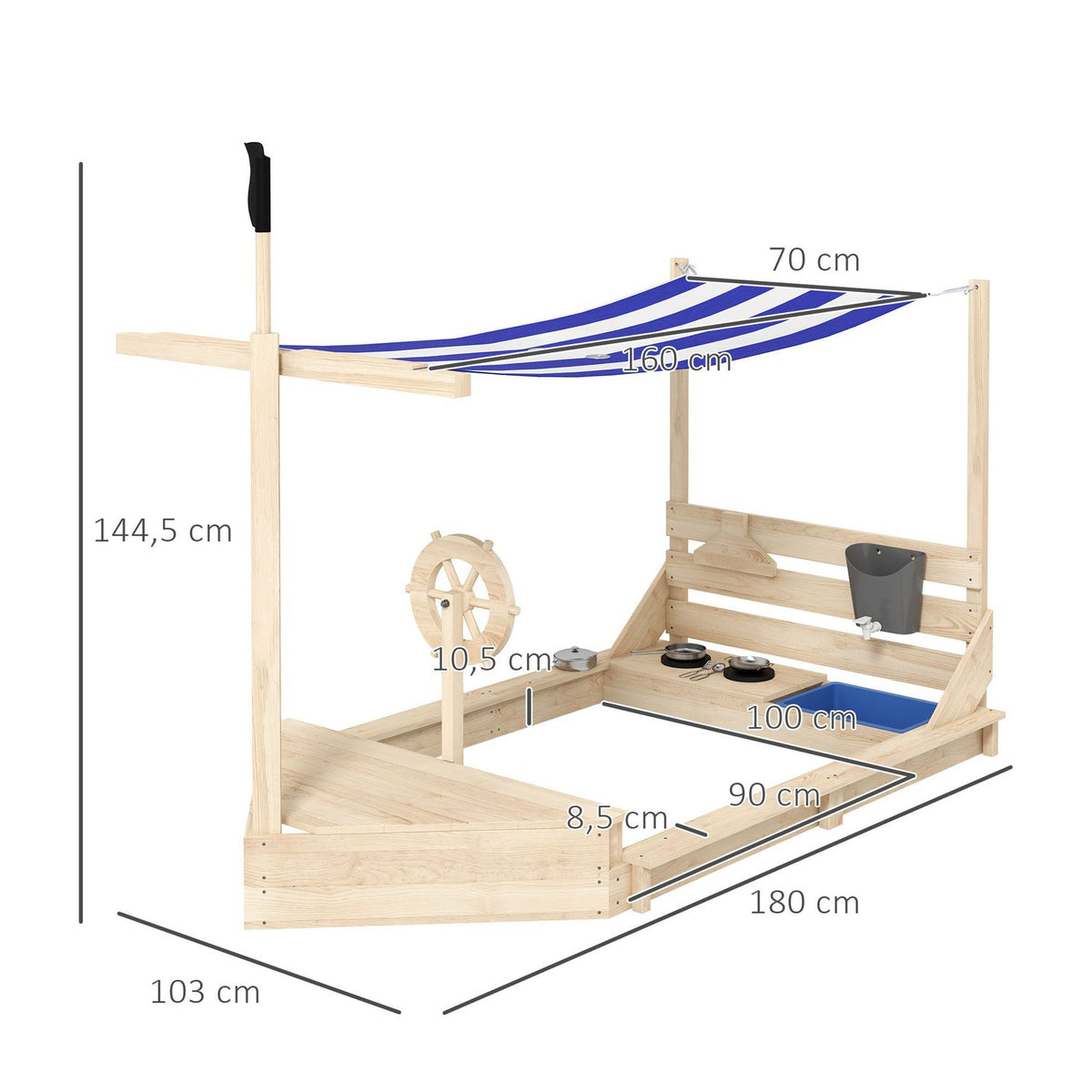 ArJanuary For Children With Toldo Natural Kitchen Toys Outunny