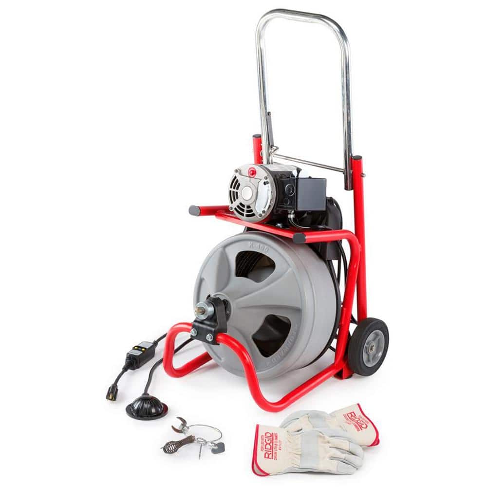 K-400 120 Volt Drill Untying Machine with 3 / 8 inch C-32IW Cable. x 75 ft + 4 Piece and Glove Tools 52363