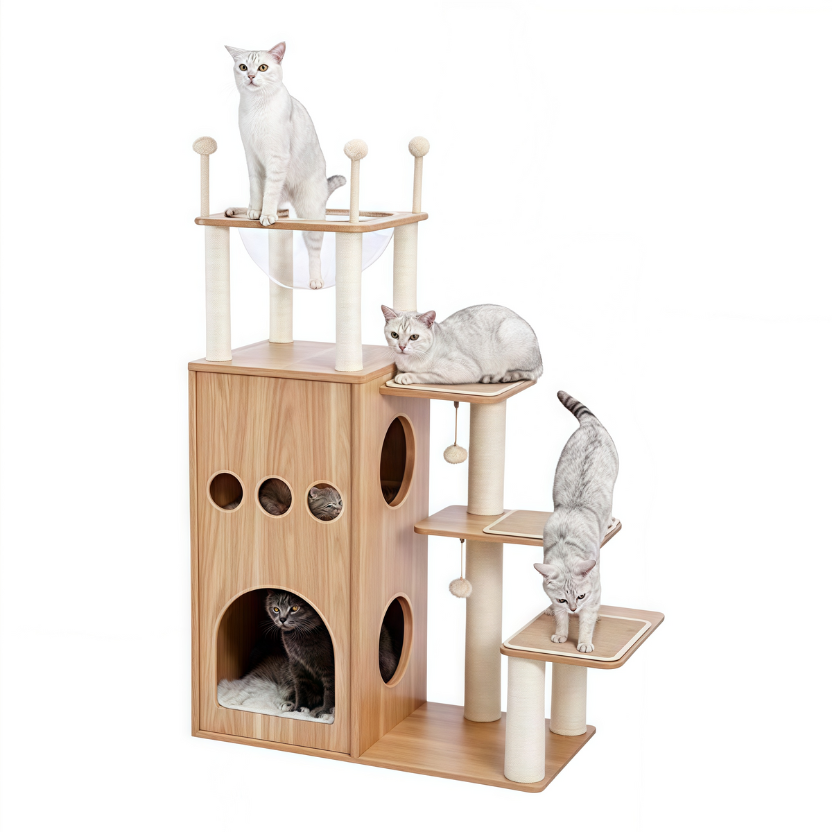 Cats Tree Made4Pets, Modern Cats Tower with Sisal Stretch Posters