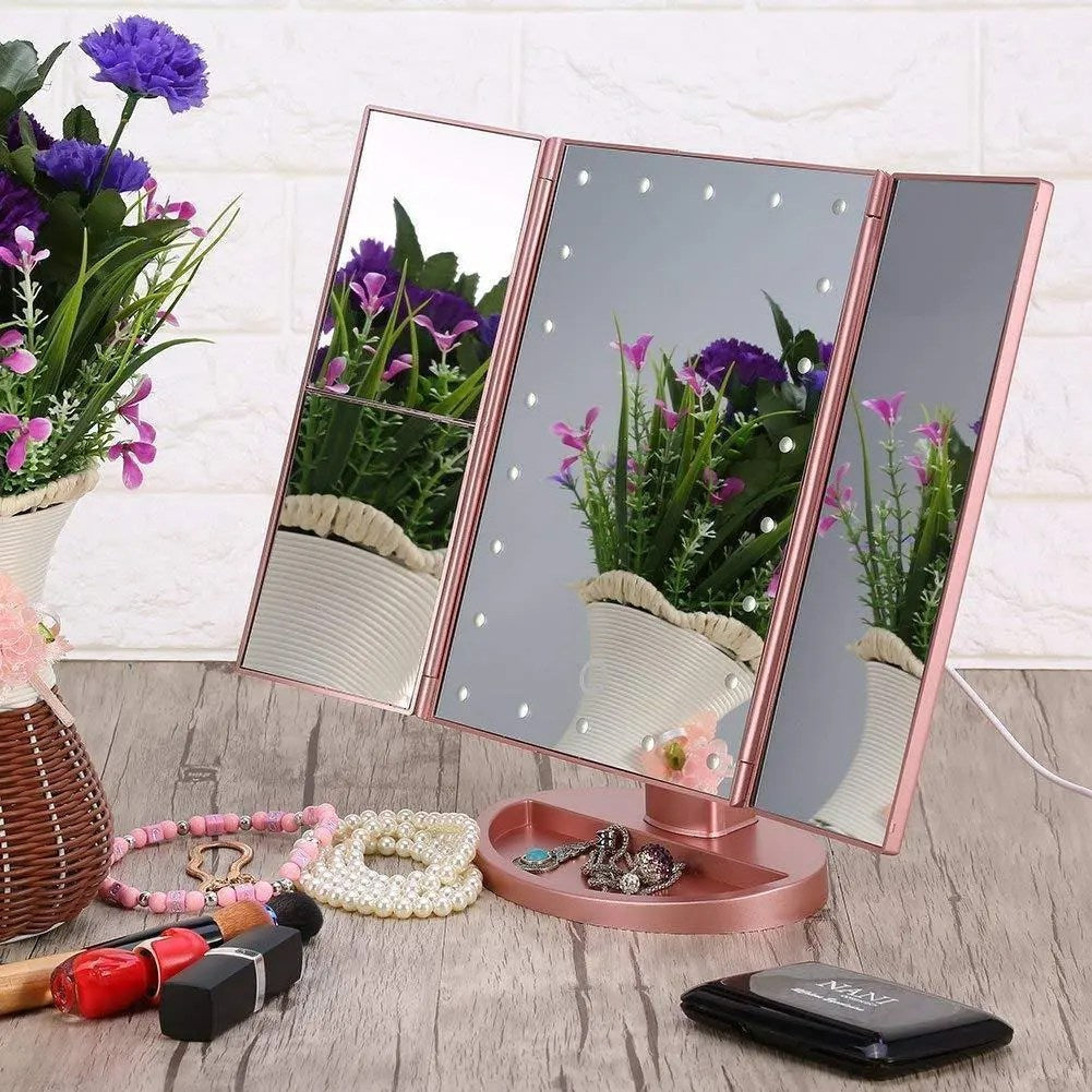 Light Make-up Mirror - Smart Touch Mirror with Lights and 10X Increase