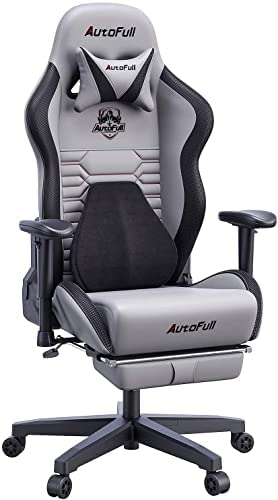 Office Chair Gaming AutoFull with Ergonomic Lumbar Support, Racing Style, PU Leather, High Backup, Swivel Chair Adjustable for PC