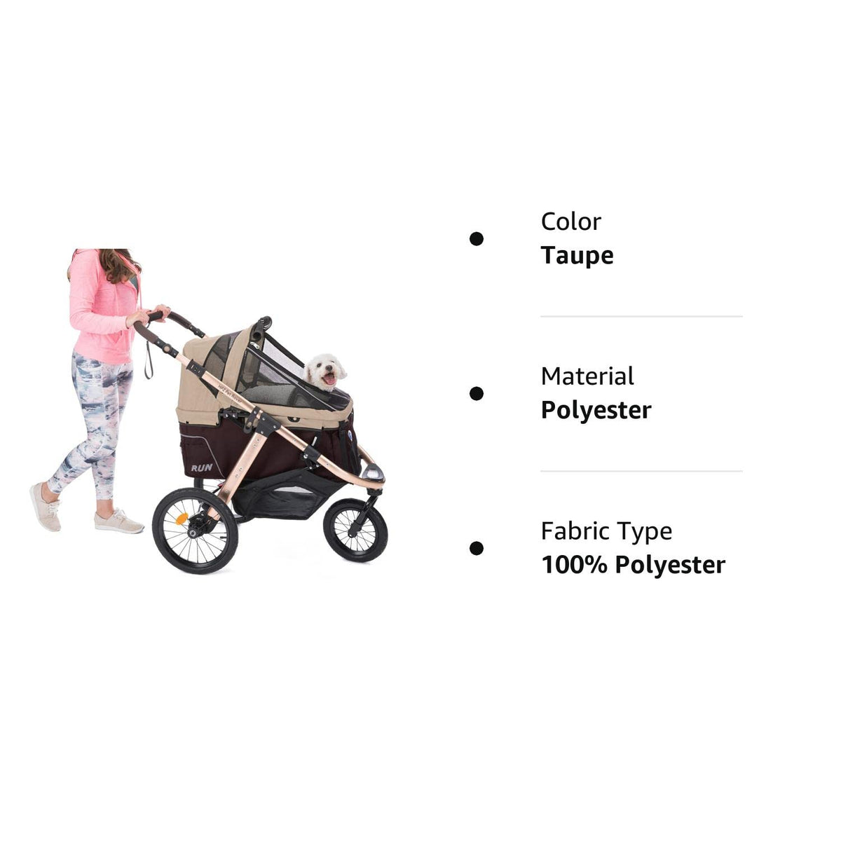 Sportive Car to Run with Confort Rubber Wheels / Quick Pledge with One Hand / Aluminium Structure for Dogs, Cats and Small or Medium Pets (Green Camouflage)