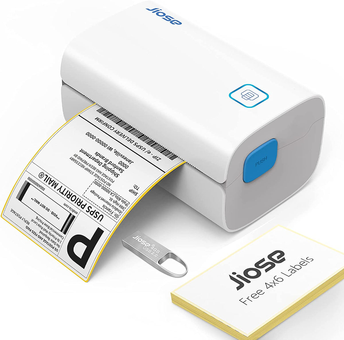 Jiose Shipping Tags Printer, Thermal Machine to Print Tags