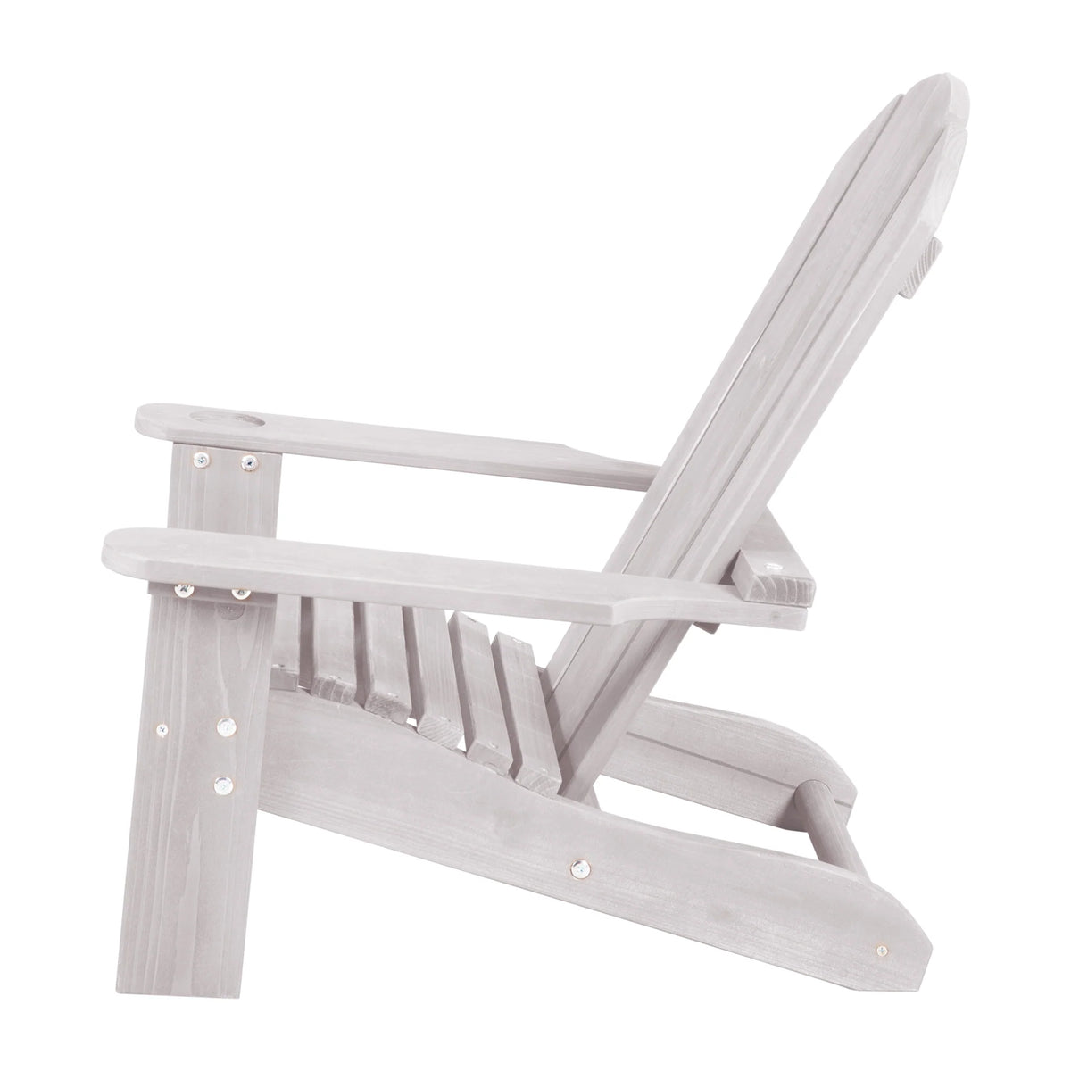 Children's outdoor chair "Beach chair" - FSC certified wood chair - Engraving grey finish