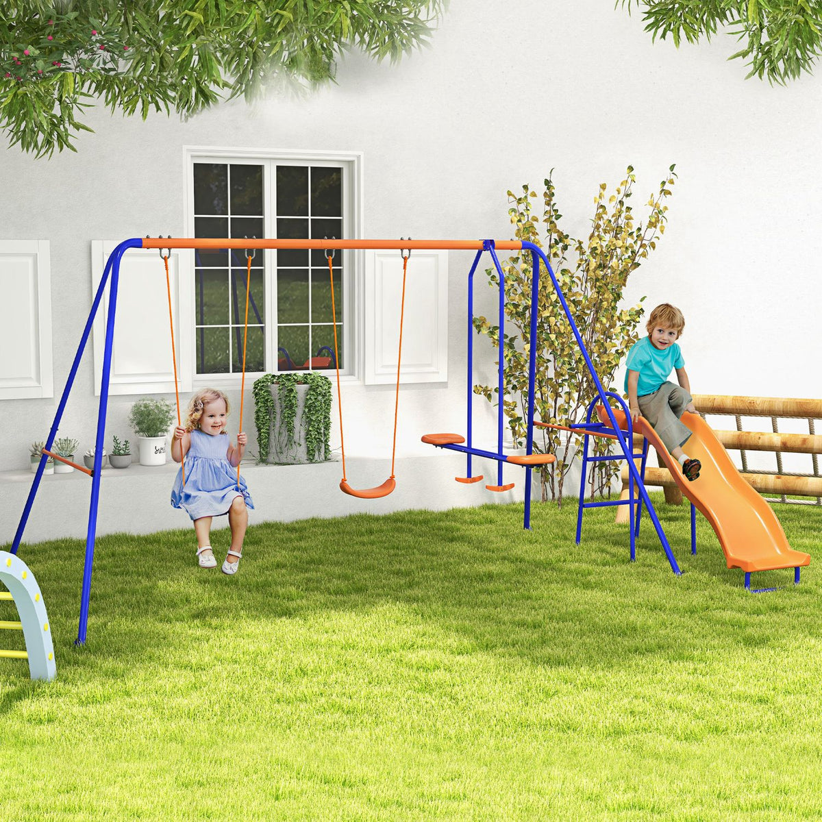 Children's Score 4 In 1 With Adjustable String Multicolor Outunny