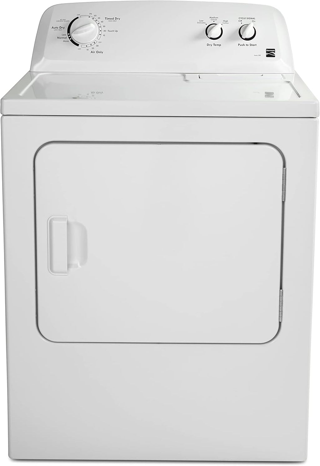 Kenmore Electric Dryer of 29 ″ Border Load with Wrinkle Guard Technology and Total capacity of 7.0 Cubic feet, White