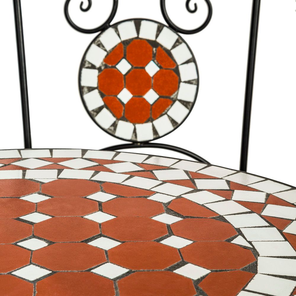 Table Set Ø 60cm + 2 Mosaic Chairs