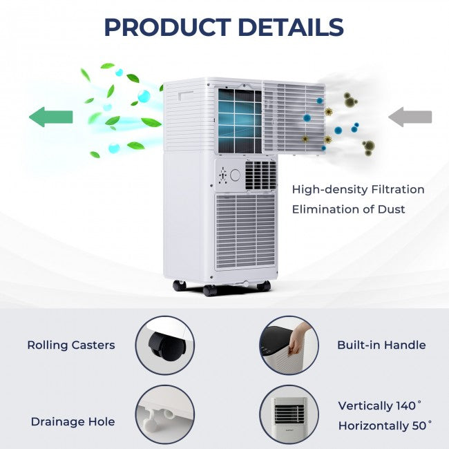 Portable Air Conditioning 3 in 1 of 8000 BTU with Dehumidifier and Fan Mode