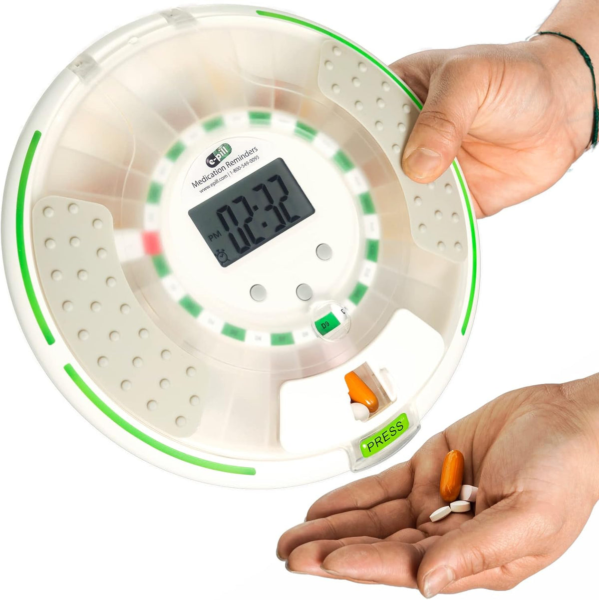 e-Pill Voice - Automatic Pump Dispenser with Lock - Remember with Amigable Voice
