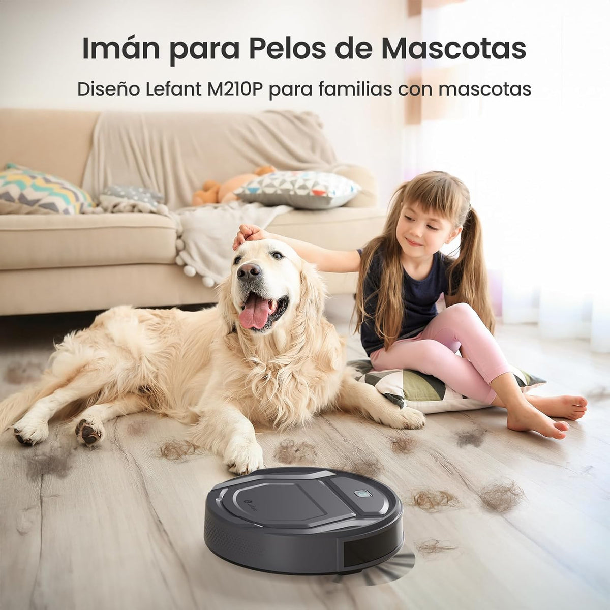 Robot vacuum cleaner LEFANT M210 Pro 2200Pa, 120 minutes of autonomy, WiFi / App / Alexa, Enhanced Anti-collision and Anti-fall sensor, Intelligent, Delgado and Silent Navigation, 6 modes of cleaning