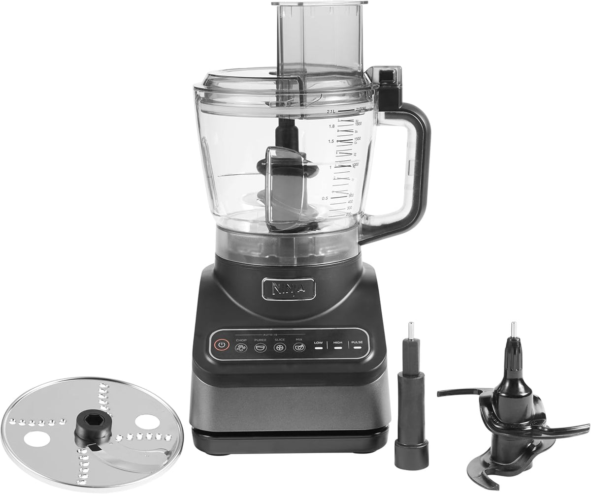 Ninja BN750EU Filter 2-en-1 - 1200 W, 3 Automatic Programs, 4 Manual Settings, Auto-iQ Technology, 2.1 L Jar and 700 ml Vase, Dishwasher-suitable Parts - Black / Silver
