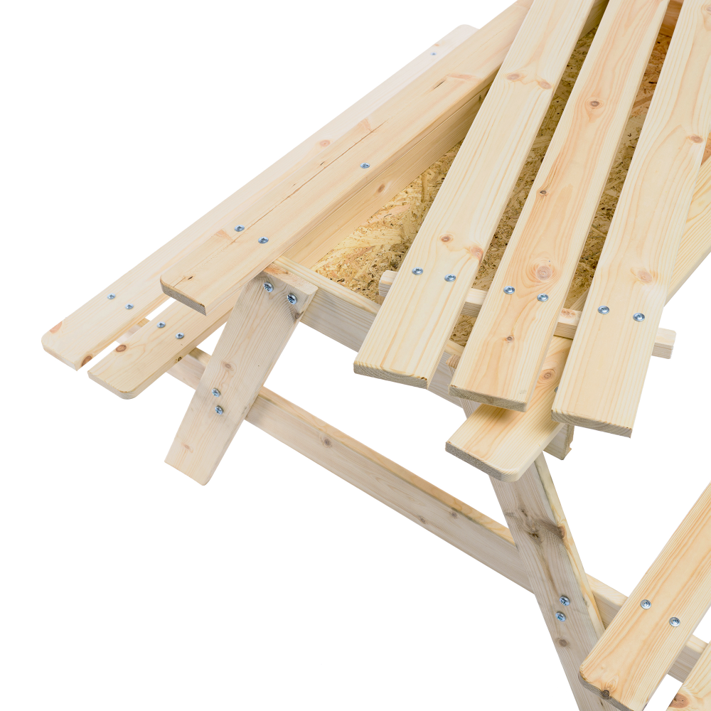 Children's Picnic Table with Incorporated Box to Play - 90x90xa50 Cm Timbela M010-1