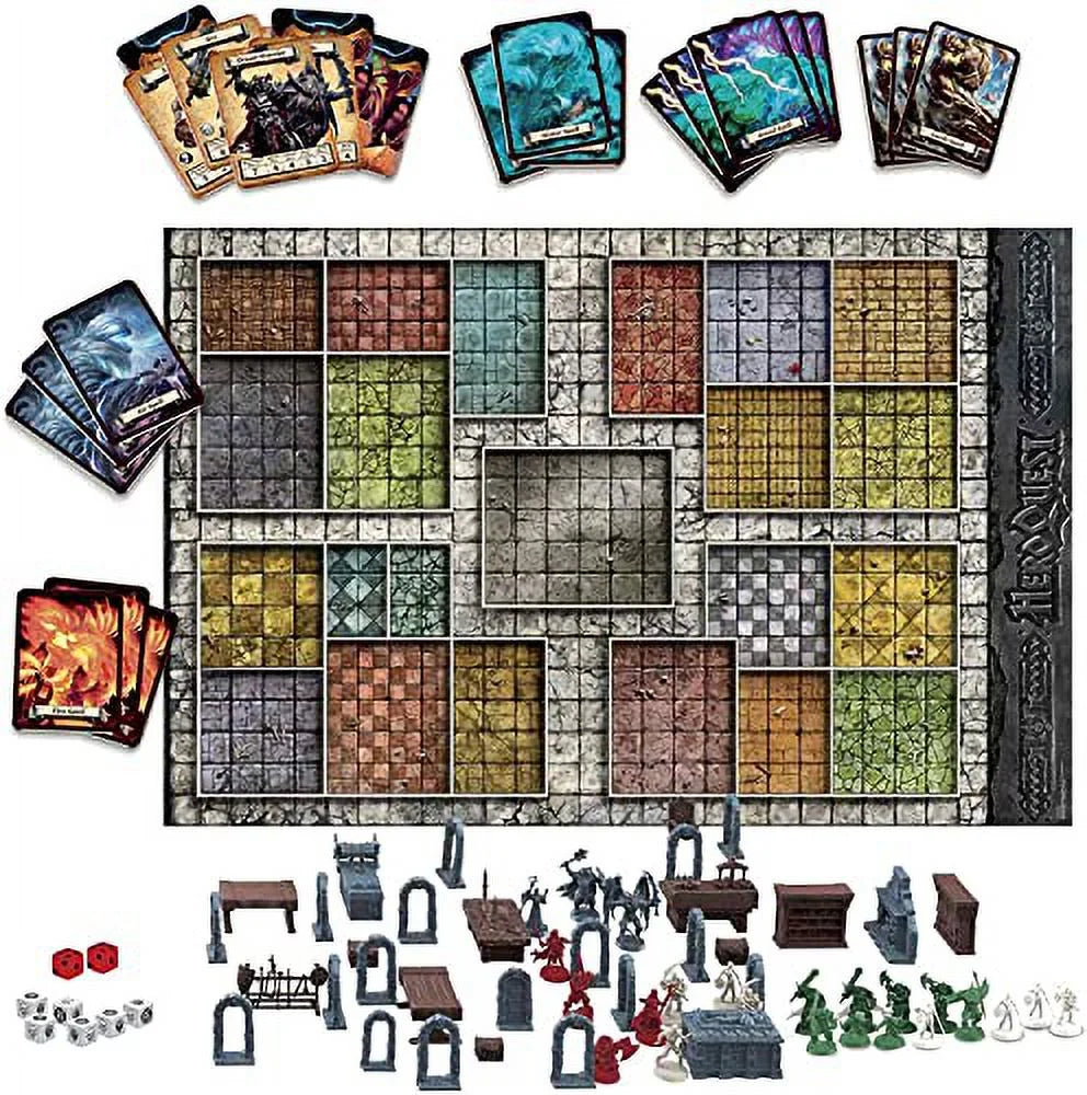 Hasbro Gaming Avalon Hill HeroQuest Table Game, Fantastic Adventures Game in Mazmorras for 2-5 Players, Age 14 +
