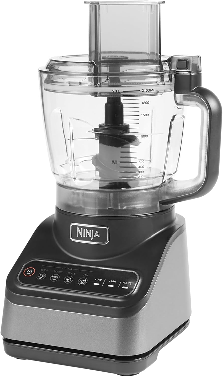 Ninja BN750EU Filter 2-en-1 - 1200 W, 3 Automatic Programs, 4 Manual Settings, Auto-iQ Technology, 2.1 L Jar and 700 ml Vase, Dishwasher-suitable Parts - Black / Silver
