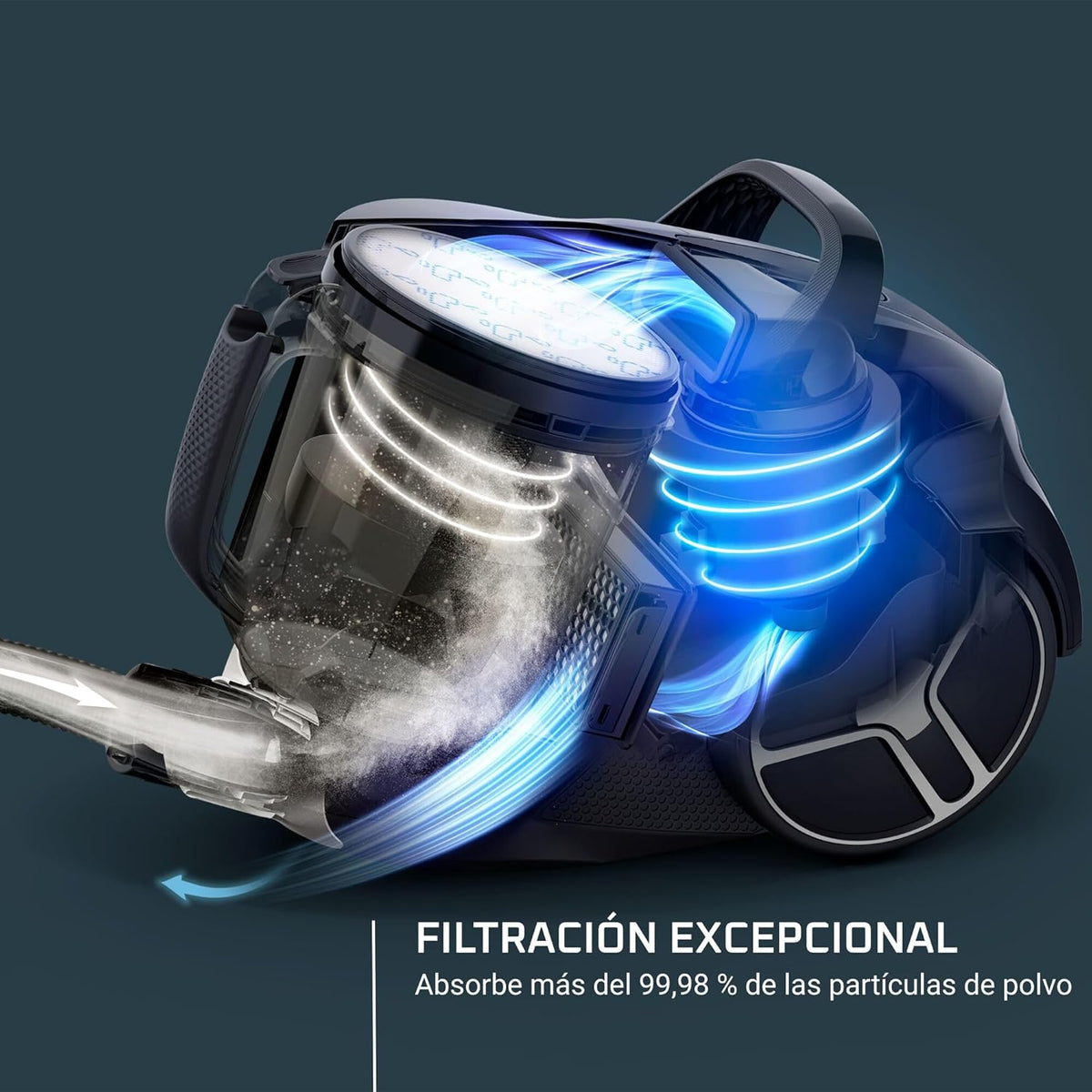 Rowenta Compact Power XXL Bag-free vacuum cleaner, 900W Energy-Efficient Motor, Advanced Cyclonic Filtration, 2.5L Large Extra Deposit, Compact, Classic Kit, RO4B23 Model