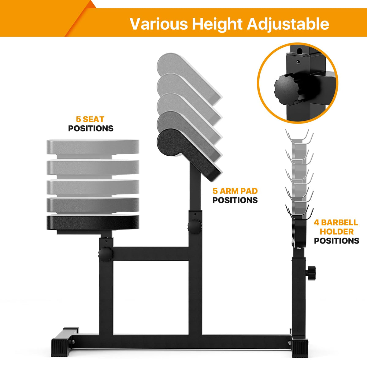 Uboway Curl Bank Adjustable Predictor for Force Training