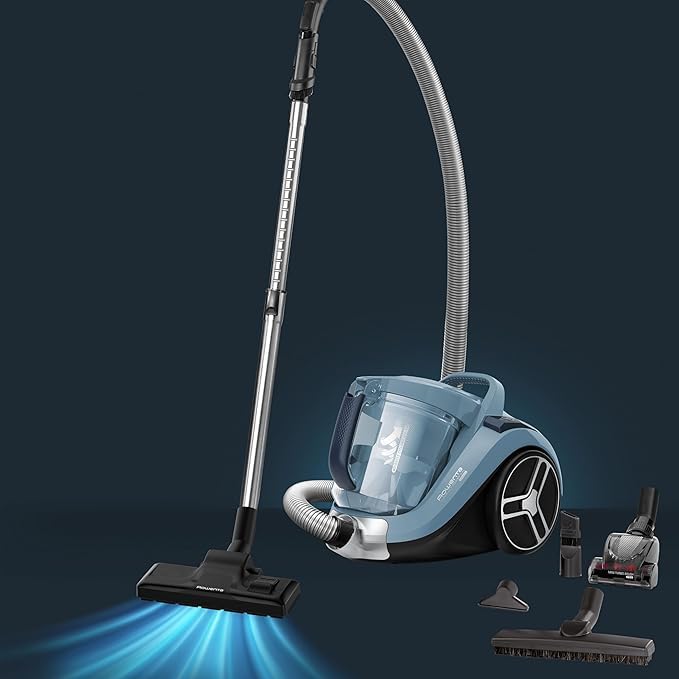 Rowenta Compact Power XXL Bag-free vacuum cleaner, 900W Energy-Efficient Motor, Advanced Cyclonic Filtration, 2.5L Large Extra Deposit, Compact, Classic Kit, RO4B23 Model