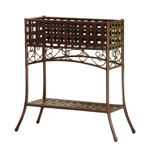 High Support for Forged Metal Plants in Bronze Color