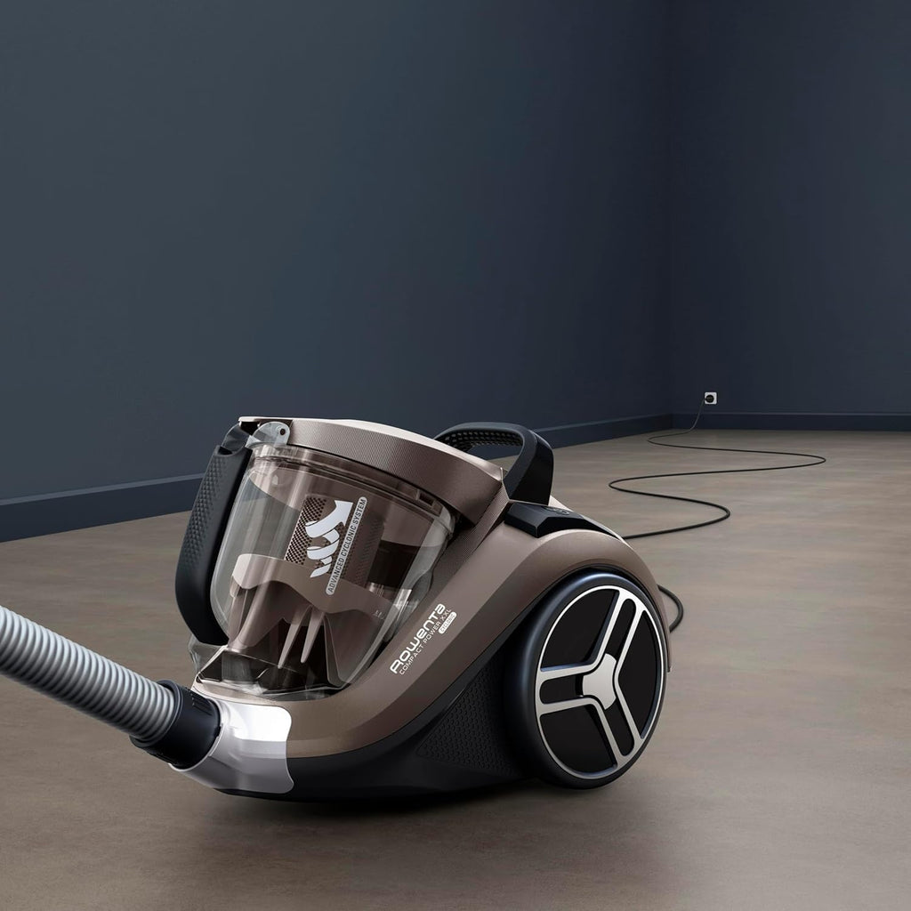 Rowenta Compact Power XXL Bag-free vacuum cleaner, 900W Energy-Efficient Motor, Advanced Cyclonic Filtration, 2.5L Large Extra Deposit, Compact, Classic Kit, RO4B23 Model
