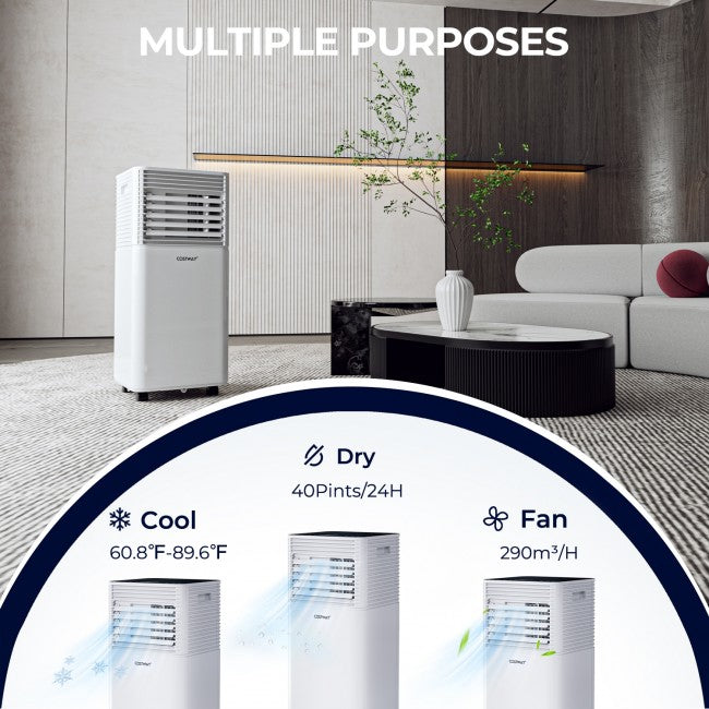 Portable Air Conditioning 3 in 1 of 8000 BTU with Dehumidifier and Fan Mode