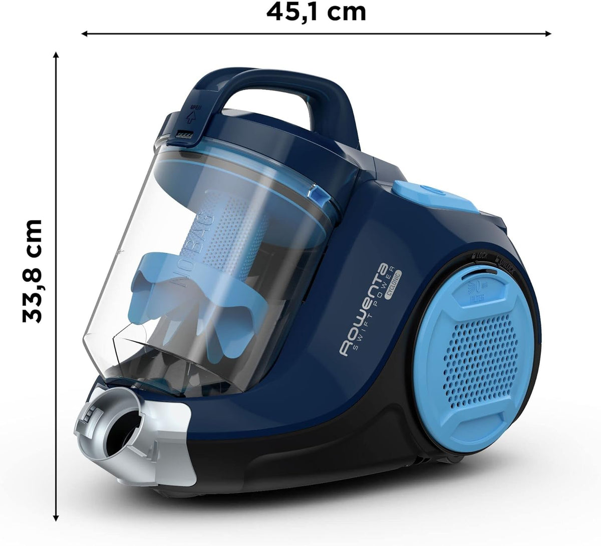 Rowenta Swift Power RO2981 Total Care - Scan Without Bag with Cyclone System