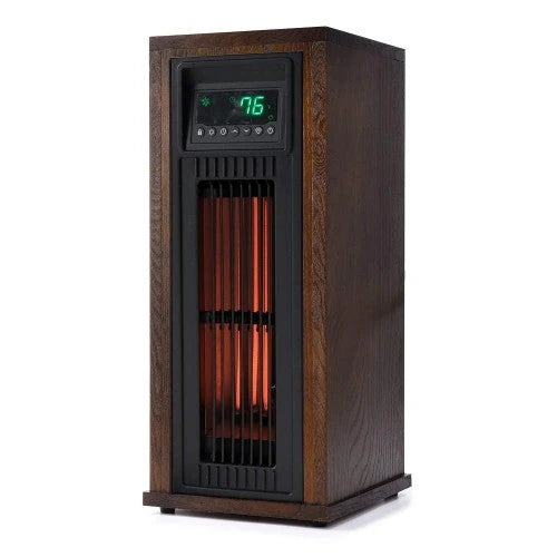Lifesmart HT1216 23-inch Electric Infrared Tower Calefactor, 1500 Watts for Large Rooms, with Thermostat, Ecological Mode and Remote Control