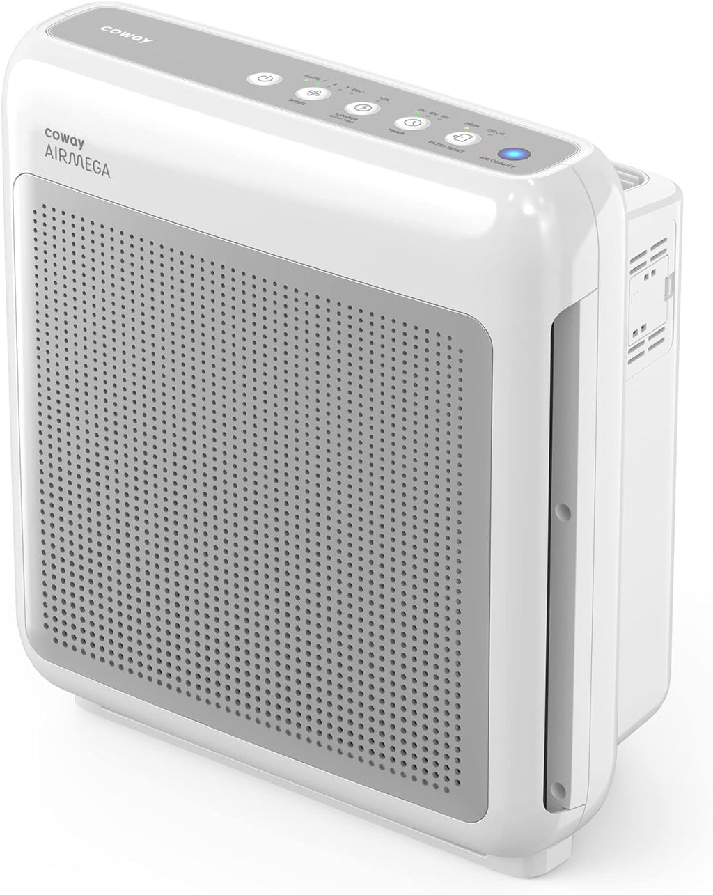 True HAPA Purifier with Air Quality Monitoring, Automatic Mode, Timer, Eco Filter and Mode Indicator, 16.8 x 18.3 x 9.7 inches, White