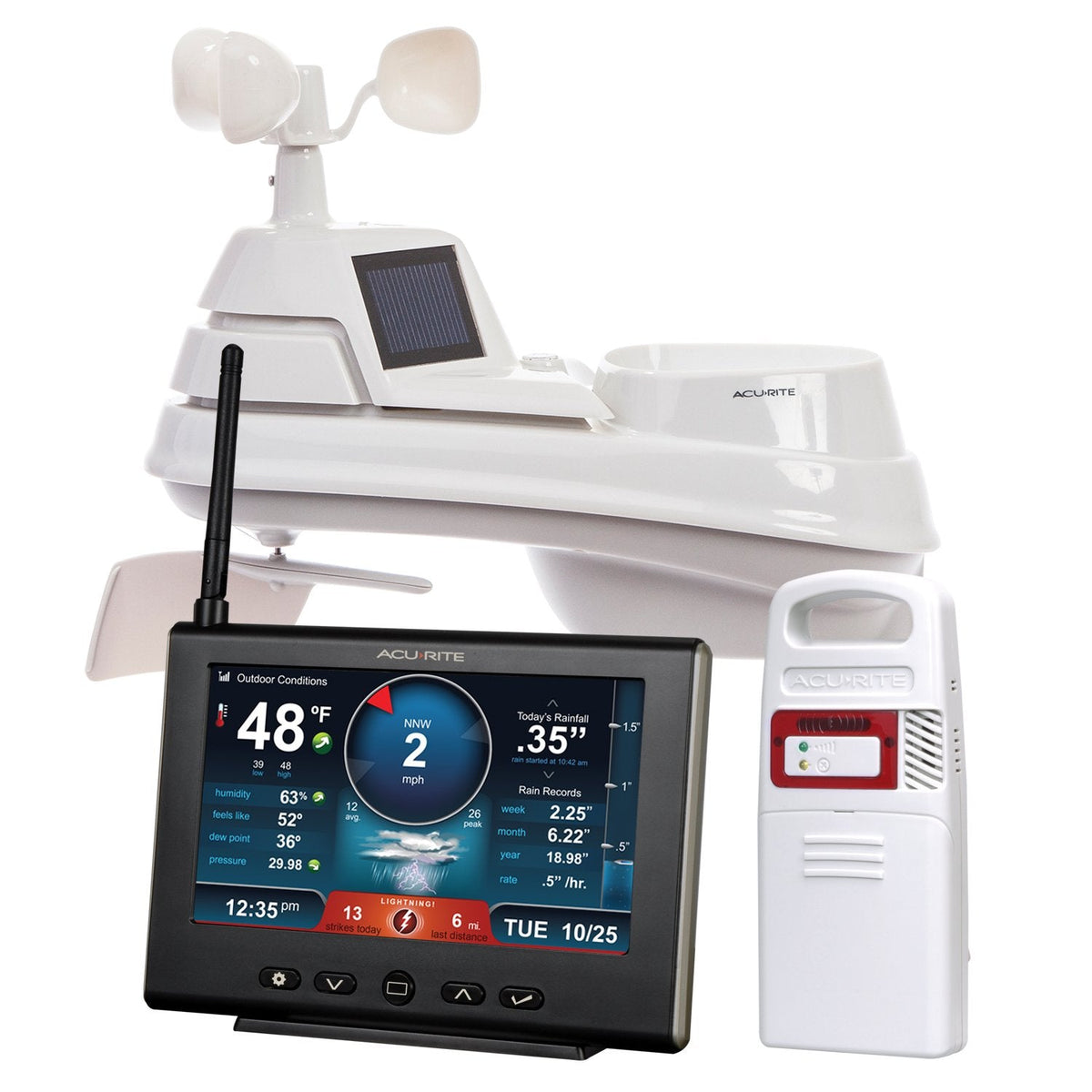 Professional Meteorological Station Acurite 01024M with HD Screen, Lightning Detector, Rain, Wind, Temperature and Humidity