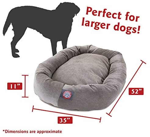 Majestic Pet Villa Bed for Bagel Dogs - 124; Donut-shaped Calming Bed, Multiple Tongs and Colors