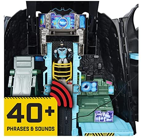Batman, Bath-Tech Batcave - Transformable Giant Game Set with 4 "Batman Exclusive Figure and Accessories