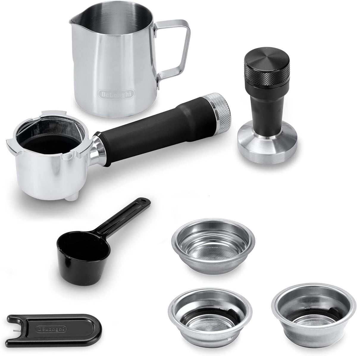 De 'Longhi Dedica - Inoxable Steel Pump Coffee Coffee Coffee Coffee, Espresso and Capuchino, 1.3 Litre Deposit, Antidote System, EC685.M Model, Metal Color