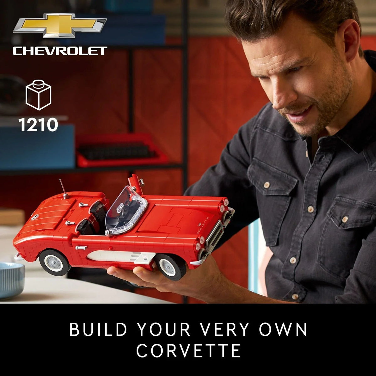 LEGO Icons Corvette 10321 - Classic Car Building Set for Adults, Gift Idea for Classical Autos Lovers, Build and Exhibe this Replica of an American Auto Icon