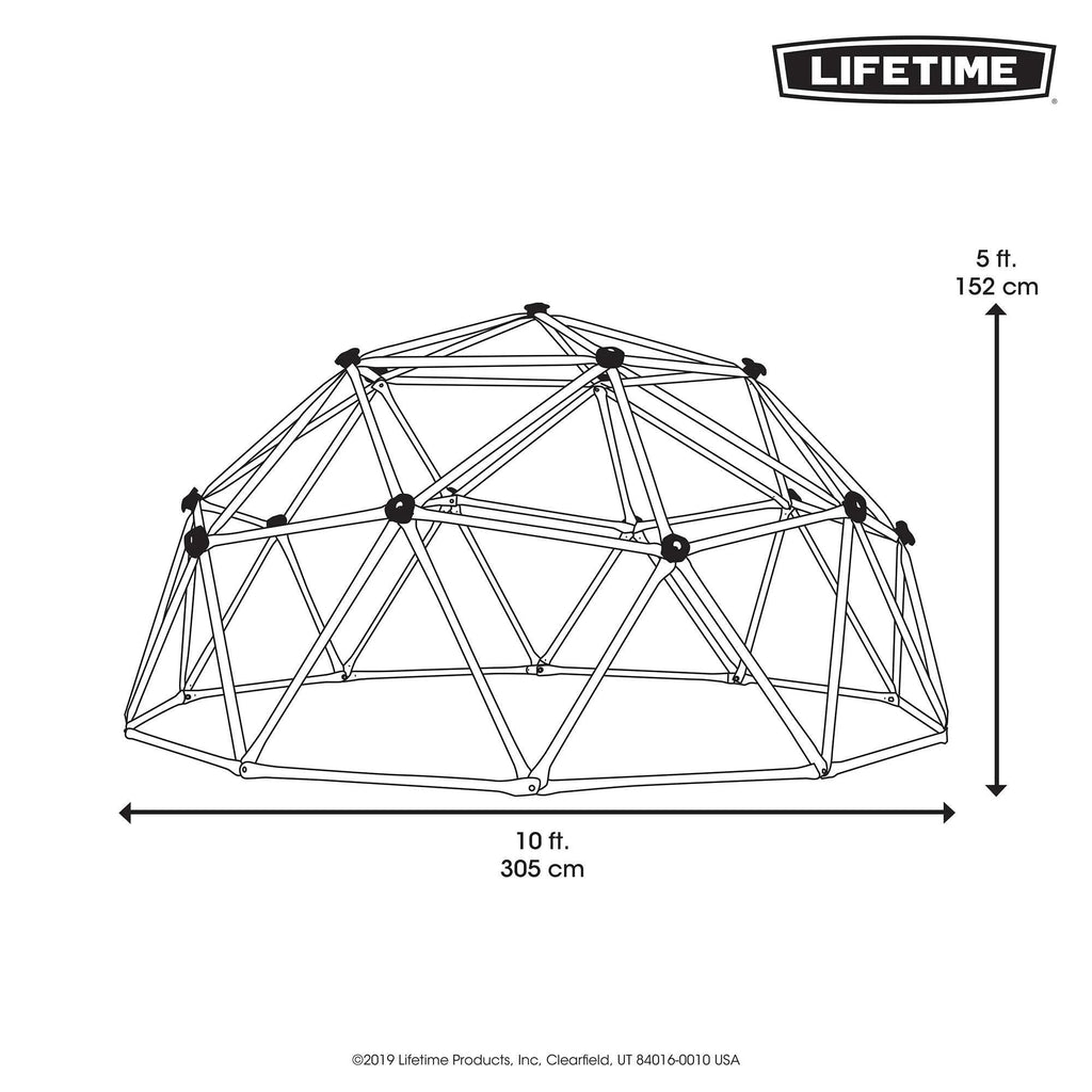 Lifetime Dome for Children's Free Air Scaling, 5 feet High x 10 feet wide, red and blue (101301)