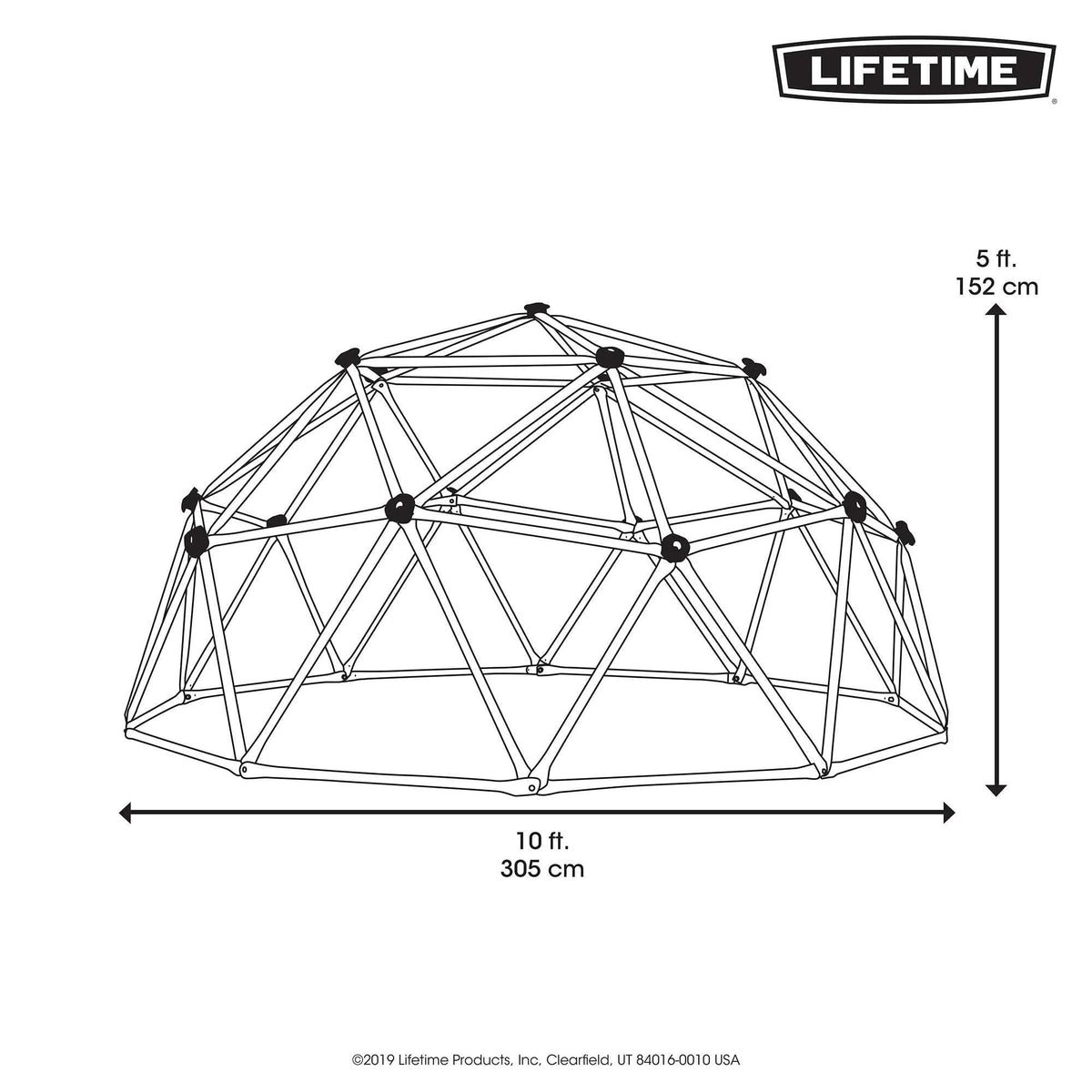 Lifetime Dome for Children's Free Air Scaling, 5 feet High x 10 feet wide, red and blue (101301)
